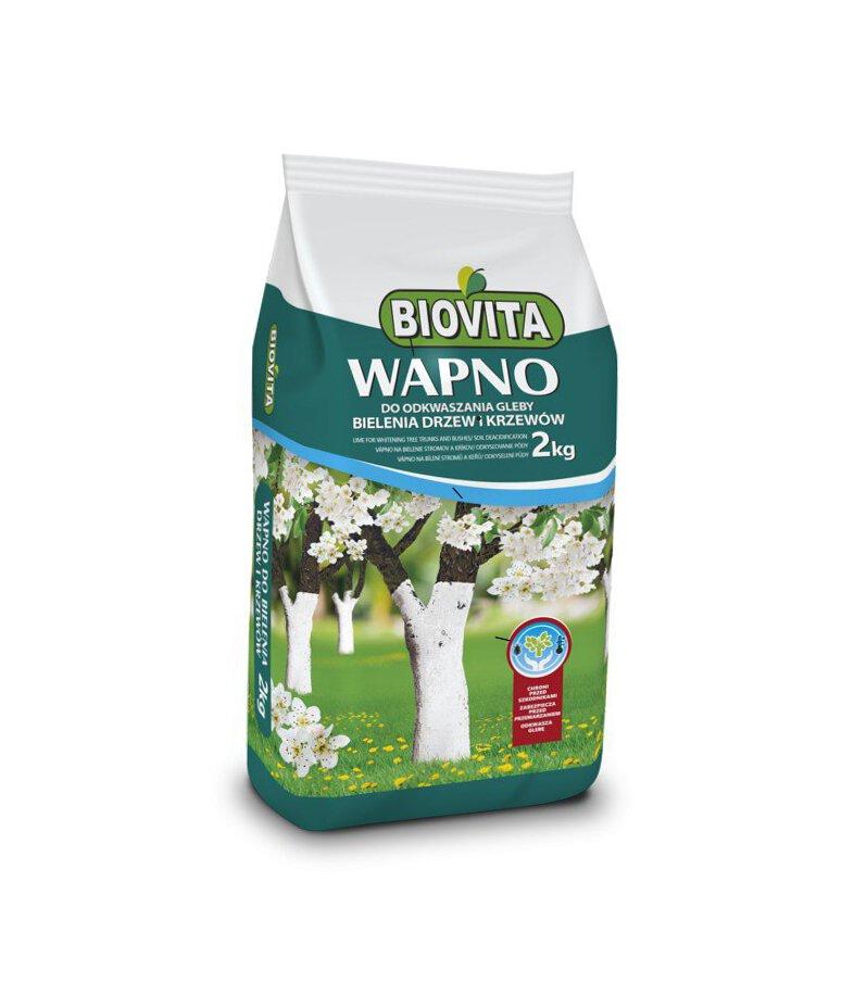 Biovita Lime for Whitening Tree Trunks, Shrubs, and Soil Acidification 2 Kg