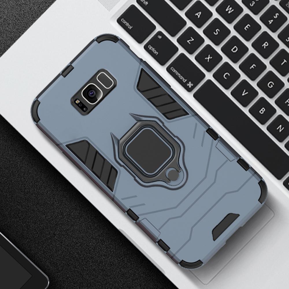 Pro Samsung Galaxy S8 Pouzdro Armor PC Kryt Kovový Kroužek Držák Pouzdro na Telefon pro Samsung S8 S8 Plus M40S Kryt Nárazuvzdorný Tvrdý Nárazník