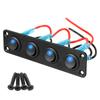 1-4 Gang Toggle Switch Panel 12V USB Car Boat Marine RV Truck Blue LED Styling Accessories Marine Rocker Switch Universal