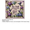 Kolibri Hortensia Broderikit, Kolibri Trädgård Tro Korsstygnskit, DIY Broderikit med Stämplat Tyg med Psalt, Nybörjare Handstygn