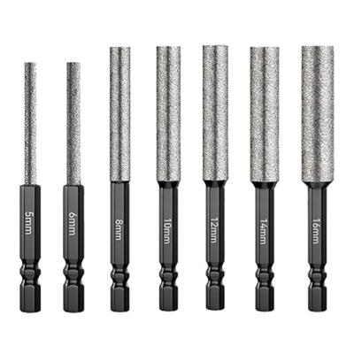 Diamond Drill Bits - 5/6/8/10/12/14/16mm, 1/4 Hex Shank, Diamond Core Drill Bit for Ceramic,Granite,Tile,Glass,Marble,Brick,etc