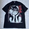 [USED] Junji Ito Tomie Subculture Horror T-Shirt, Size L, Black, Short Sleeve, Anime