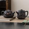 Purple Pottery Vintage Teapot Ceramic Carve Kung Fu Teapot Single Teapot Pu'er Tea Making Device Tea Sets Chinese Tea Pot