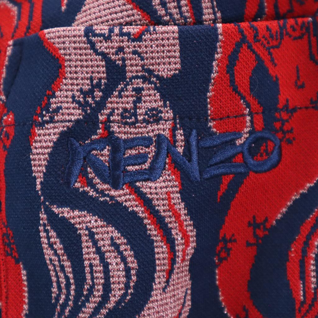Kenzo Made In Portugal Long Pants XS Blue X Red Women Used