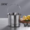 Portable Bar Ice Bucket Stainless Steel with Removable Strainer, Wine Champagne KTV Cooler for Beer Red Wine, Snacks Home Gatherings