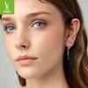 S925 Sterling Silver Tassel Lotus Stud Earrings Elegant And Smart High Temperament Flower Earrings Earrings