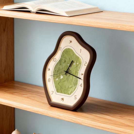 Vintage Schmelzende Wanduhr mit Freiliegendem Zeiger Leicht Ablesbar Zuhause Schlafzimmer Küche Keine Glasabdeckung