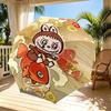 Labubu Print Automatic Open Close Umbrella, Portable Foldable Umbrella, for Outdoor Commute Camping Trip, Ideal Birthday Gift