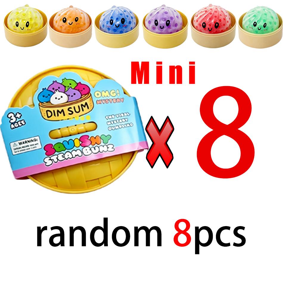 Mini Dumpling Squishy With Box Dumplings Sensory Steamer Soft Tpr Dough Ball For Decompression Fidget Toy Stress Relief Gift