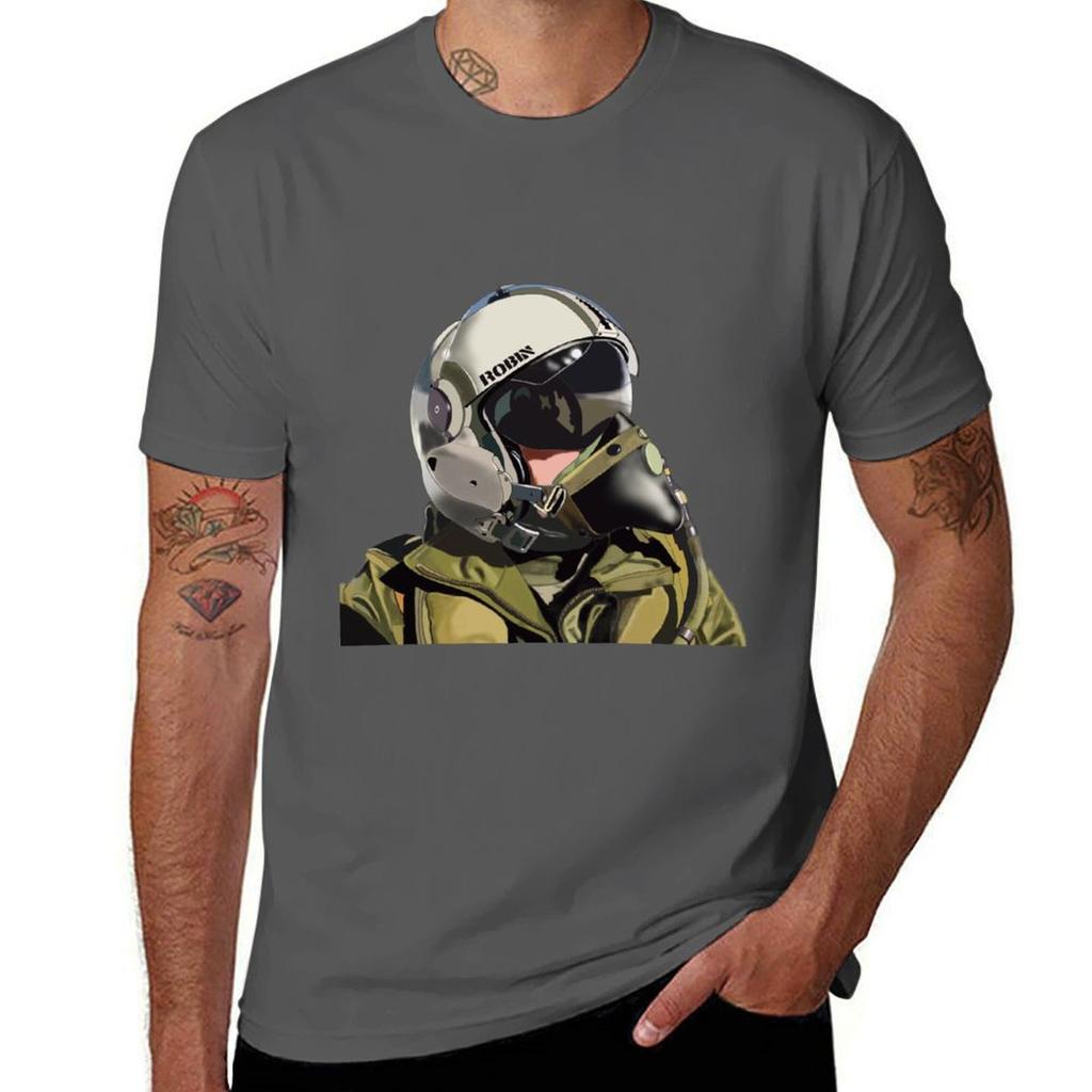 Robin Fighter Pilot T-shirt T Shirts Cotton 100% Anime T Shirts For Man T Shirts With Prints T-shirt