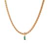 Vintage Zircon Necklace Simple Vacuum Plated Keel Chain
