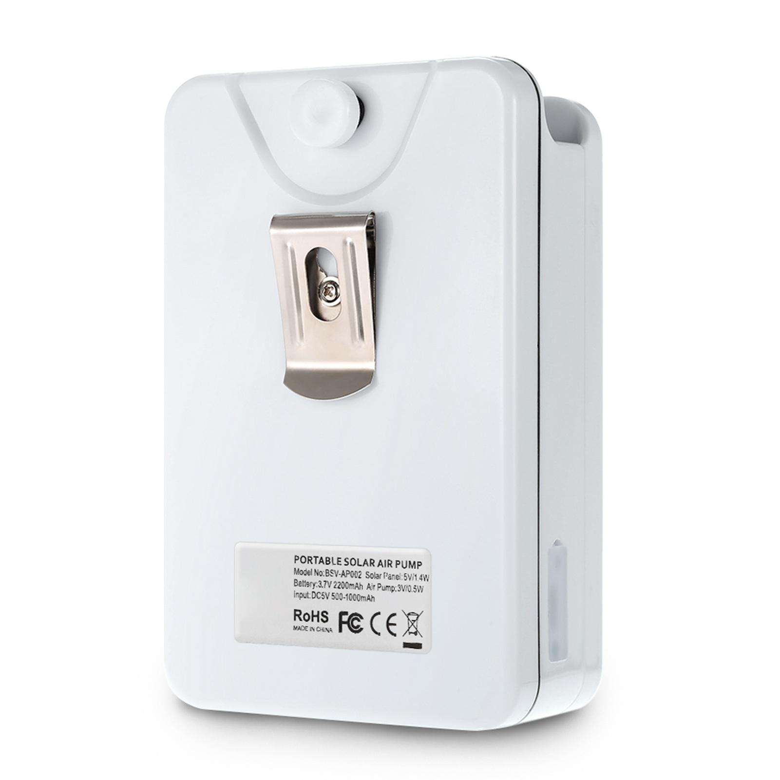 

AC DC Solar Oxygen Pump USB Rechargeable Aquarium Air Pump with Air Pipe for Fish Tank Power Outage Emergency