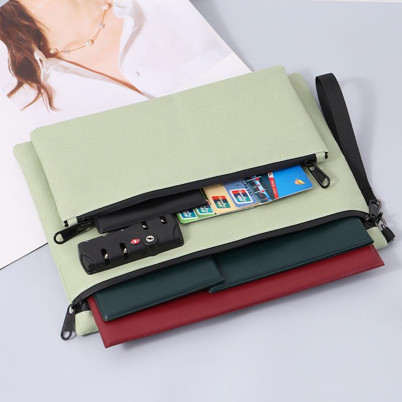 Secure Document & Gadget Storage Bag with Combination Lock