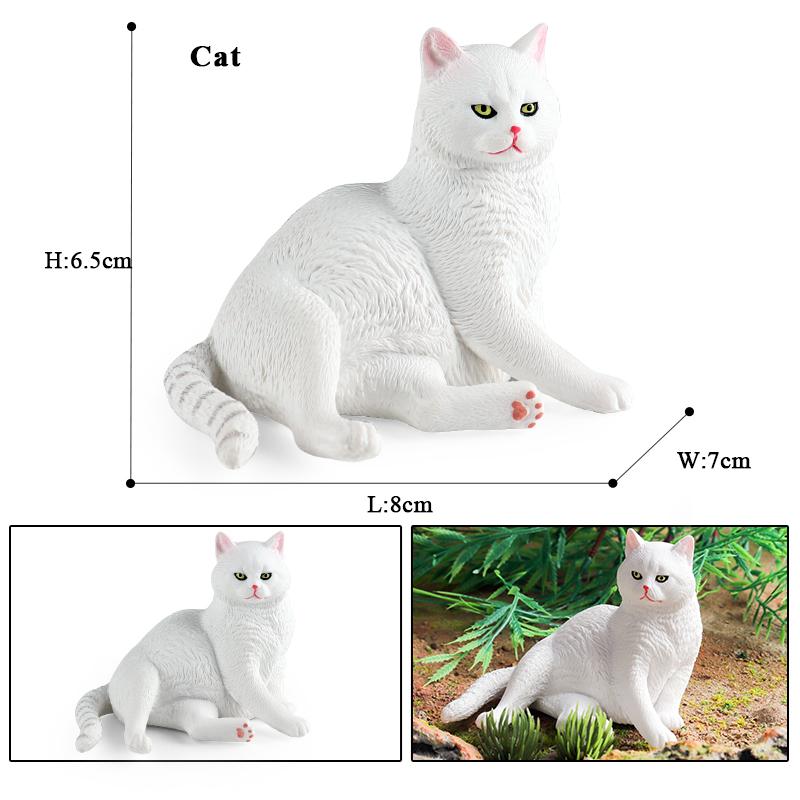 Oenux Drzewko dla kota Kociak Bobtail Syjamski Sfinks Ragdoll Model Figurka Akcji Figurka Urocza Dekoracja Zwierzę Dzieci Zabawka Prezent