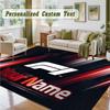 Crystal Velvet Square Rug Custom NameF1 Pattern Non Slip Home Floor Decor Rug