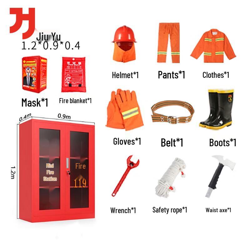 Micro Fire Station Equipment Cabinet Set