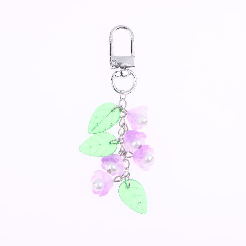 Y2K Aesthetics Lily Of The Valley Keychain Exquisite Flower Keyring Bag Pendant Sweet Girly Phone Lanyard Holiday Gifts