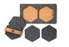 Stylish Felt Coasters with Tray for Small and Perfect for Desk Set of 4 Items, Water-absorbent, Thick, Display.
