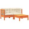 Garden Sofa with Cushions and Footstool 2 Seater