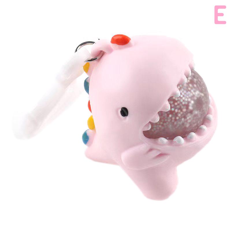 Dinozaur din desene animate Squeeze Bubble Monster Stress Relief Jucărie Breloc Squeeze Pinch Ball Jucărie Squishy