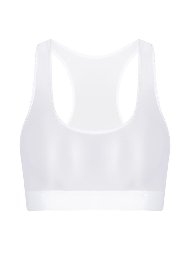 Dámský lesklý tílko s U výstřihem, bez rukávů, zkrácená vesta, jednobarevný design, sportovní, fitness, jóga top