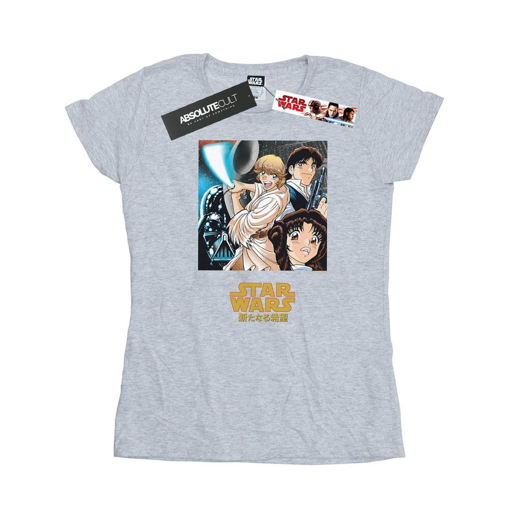 Star Wars Womens/Ladies Anime Poster Cotton T-Shirt