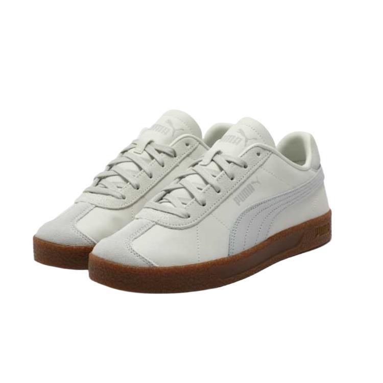 PUMA Club Wear resistant And Lightweight Low top Skateboard Shoes Unisex White 401515-08