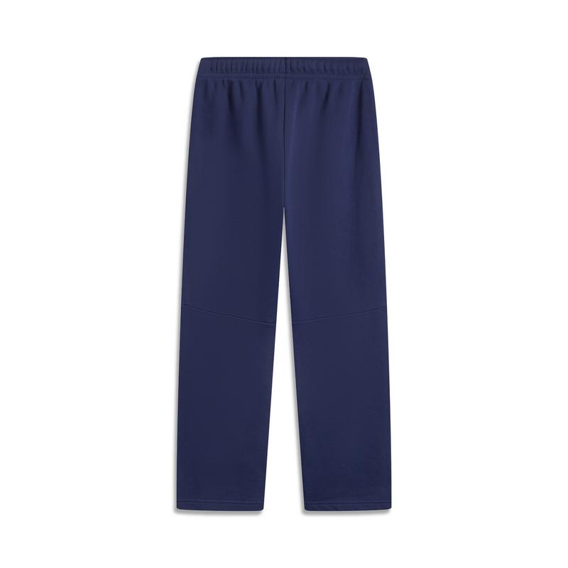 Li-Ning Basketball Series Letter Mid-Waist Drawstring Comfortable Breathable Versatile Straight-Leg Sports Pants Men Bottoms Blue AKLV387-2