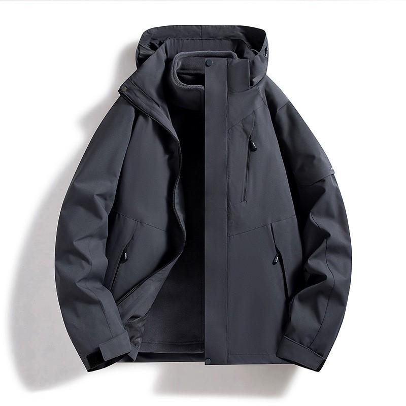 3-in-1 Waterproof Windproof Hiking Jacket With Removable Fleece Liner Women Men Winter Outdoor Adventure