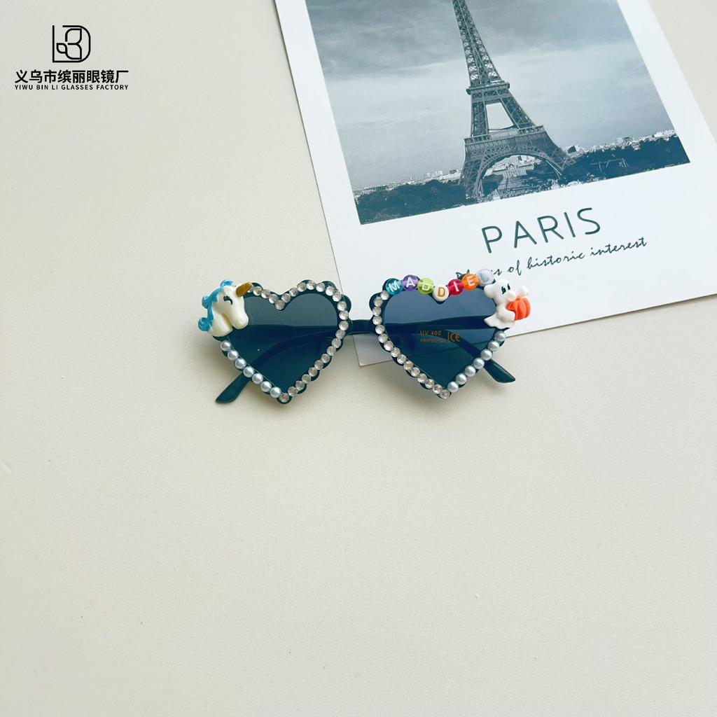 Fashion Diy Unicorn Cute Girls Sunglasses Sunscreen, Uv Protection Children'S Sunglasses Travel Styling Glasses