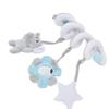 Baby Plush Animal Stroller Toys Spiral Activity Hanging Toys Ringing Bell Crib Stroller ToysGray