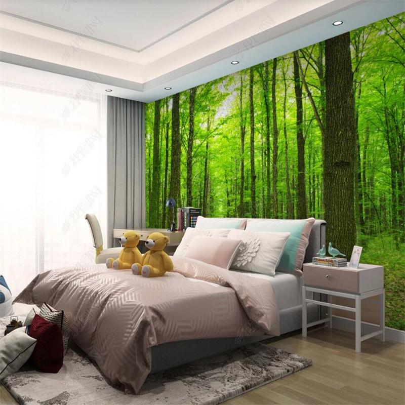 Green Forest Landscape Modern Minimalist Home Decoration Custom Mural Bedroom Decoration Wallpaper 3d Wall Paper