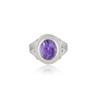Charoite Gemstone Ring – Vintage Style 925 Sterling Silver Handmade Ring for Women – Russian Stone of Transformation