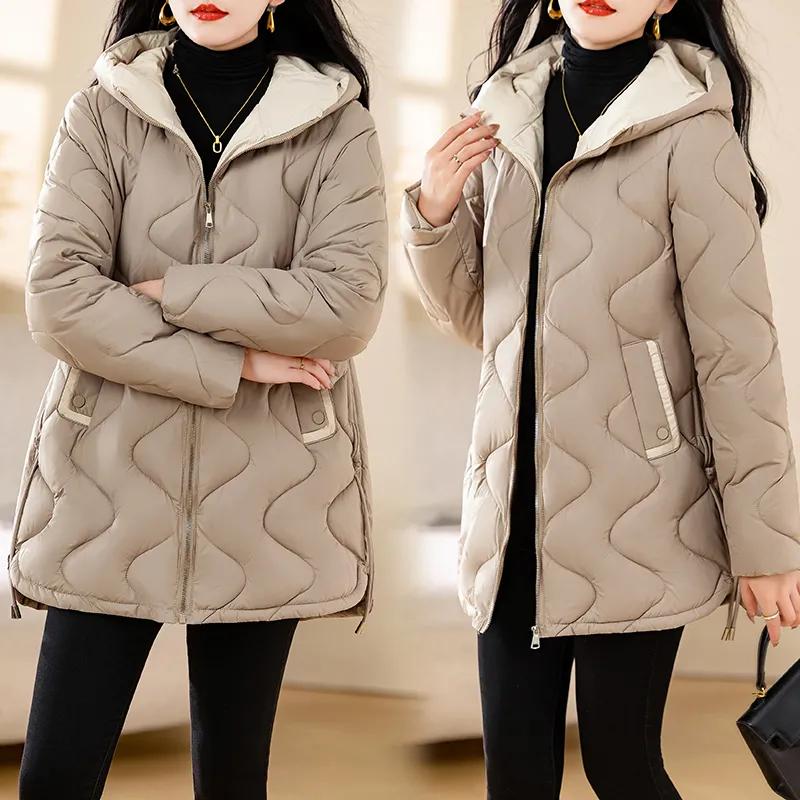 Down Padded Jacket, Light and Loose, Warm Padded Jacket, Fashion Hooded National Style Thickened Winter Jacket for Women