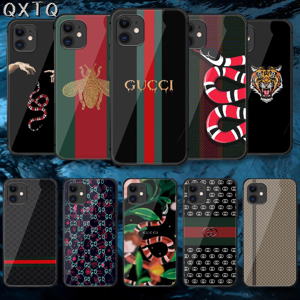 Custodia di lusso G-Guccis Fashion per iPhone Samsung Galaxy Redmi Note S 17 16 15 14 13 20 24 25 54 Pro Max Ultra Fe Cover in vetro temperato
