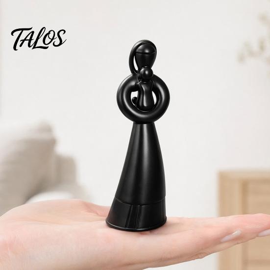 3D Printed Mother and Child Sculpture, Matte White Abstract Embrace Statue with Anti-Tipping Base, Minimalist Home Decor for Living Room Mother’s Day