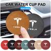 2PCS Car Coasters Water Cup Slots Non-Slip Mat Waterproof Cup Pad For Tesla Model 3 Y S X 2021 Roadster Cybertruck Juguetec