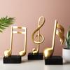 Music Note Figurine Modern Music Decor Gold Music Note Sculpture Resin Figurine Modern Musical Symbol Decoration Piano Room