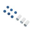 Pool Cue Tips Billiard Cue Tips 20 Sets Secure Fit Abrasion Proof 12mm Replacement Tips for Snooker Players Gray and Blue Plastic  