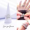 Pärchen-Umarmungsring mit Schlangenkopf-Öffnung, verstellbarer Fingerschmuck
