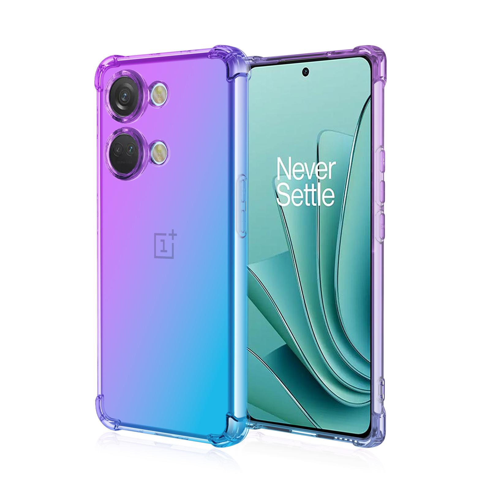 

Прозрачный милый чехол для телефона с градиентом, тонкий, против царапин, гибкий чехол из ТПУ, противоударный защитный чехол для OnePlus Ace 2 Pro 5G Nord CE 3 Lite N10 N30 SE OnePlus Nord 2T синий/фиолетовый