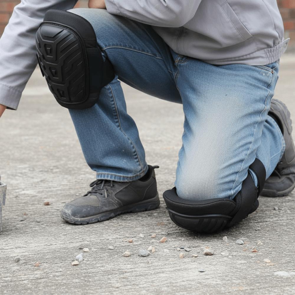 Double Strap Design Knee Protection Pad Heavy Duty Labor Protective Gear Sports Knee Pad  Gardening