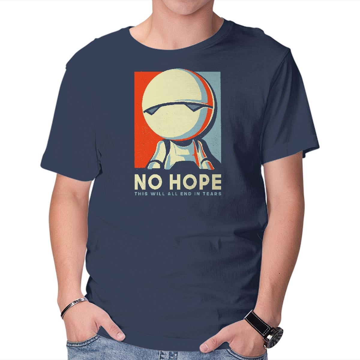 Unisex Crew Neck T-Shirt No Hope Graphic Short Sleeve Casual Tee XXXL