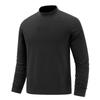 Mens Round Neck and Velvet Warm Bottoming Blouse for Mens Sweatshirt Thick Simple Long-sleeved T-shirt Pure Color Inner Layer