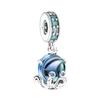 Ocean Charms 925 Sterling Silver Seashell Blue Charms Fit Diy Jewelry