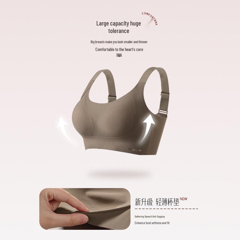 Women's Seamless Lift-Up Sports Bra: Small Chest Support, Wireless, Anti-Sagging, Comfortable, Side Support