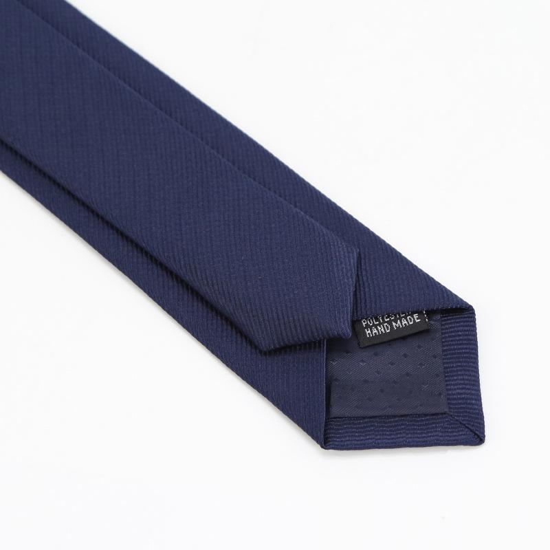2025 Men's Solid Color Twill Jacquard Tie - Fashionable, Handmade Narrow Design
