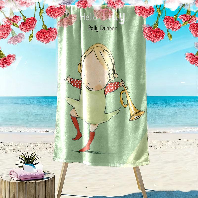 Tilly Friends Joy Print Beach Towel, Large Soft Quick Dry Towel for Beach Camping Swimming