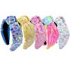 1PC Fashion Women Headbands Rainbow Large Bowknot Hairband Sequin Wide Headbands Hair Hoop Headwear Girls Hair Accessories