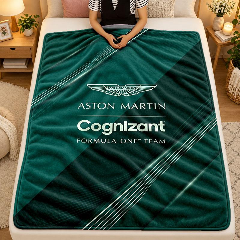 Flannel BlanketAston Martin Warm Soft Throw Blanket for Indoor Sofa Bed Living Room Use